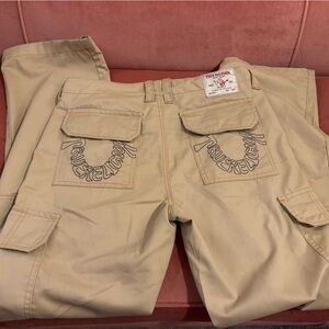 True Religion Women’s Tan Cargo Pants